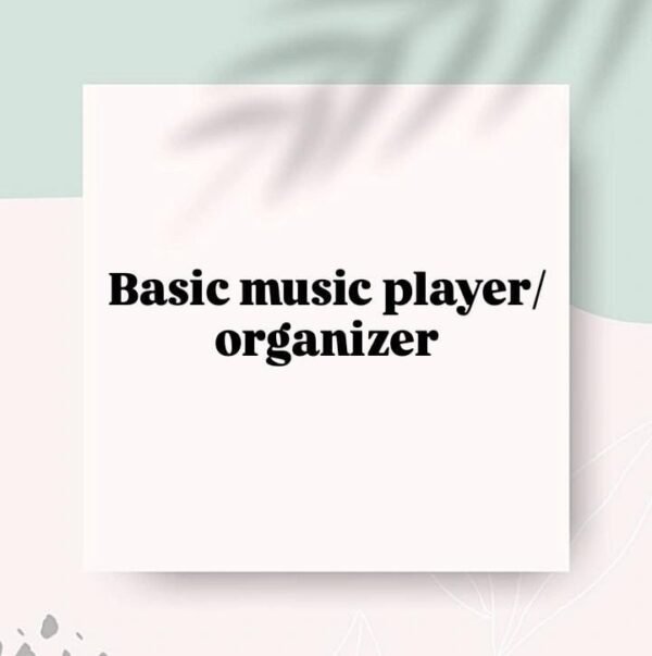 Basic Music Player/Organizer