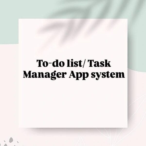 To-Do List/Task Manager App