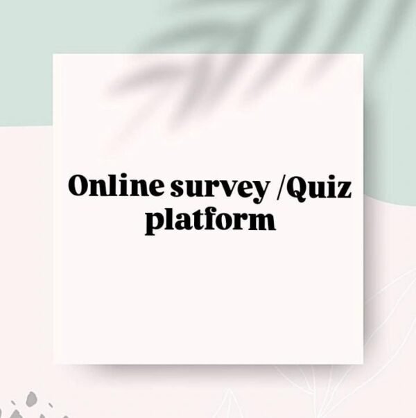 Online Survey/Quiz Platform