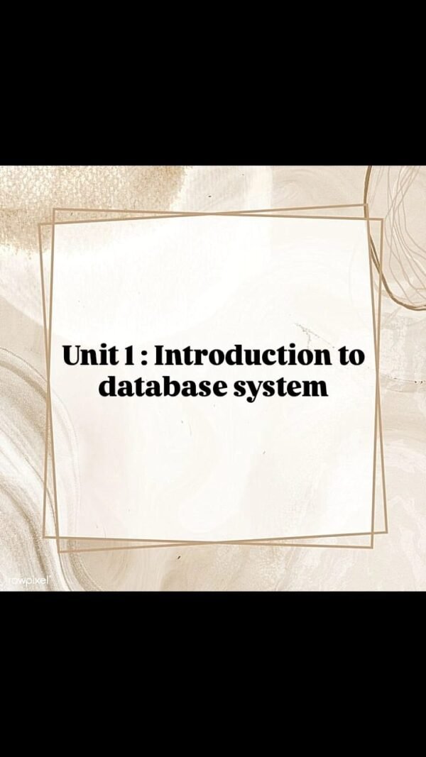 Easy Notes Of Database Management System unit-1 @Computer Diploma