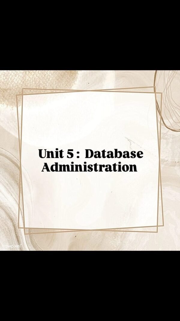 Easy Notes Of Database Management System unit-5 @Computer Diploma