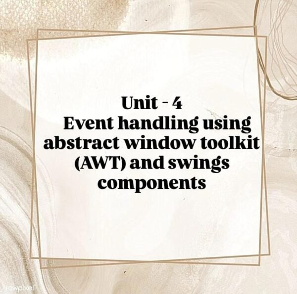 Easy Notes Of Java programming unit-4 @Computer Diploma