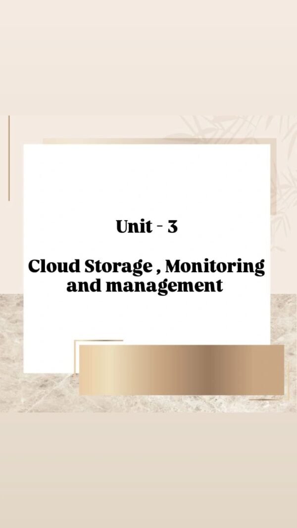 Easy Notes of Cloud Computing unit- 3 @Computer Diploma