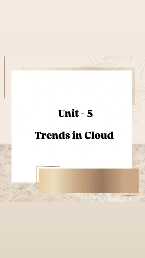 Easy Notes of Cloud Computing unit- 5 @Computer Diploma