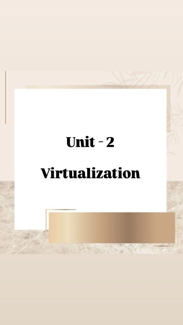 Easy Notes of Cloud Computing unit- 2 @Computer Diploma