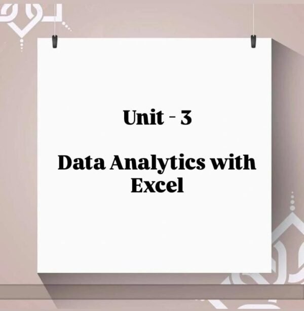 Easy Notes of Data Analytics unit- 3 @Computer Diploma